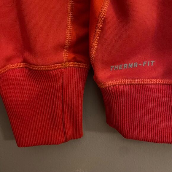 Nike Therma Fit Stitched Swoosh Womens Size Medium Coral Workout Pullover Hoodie - Picture 5 of 7